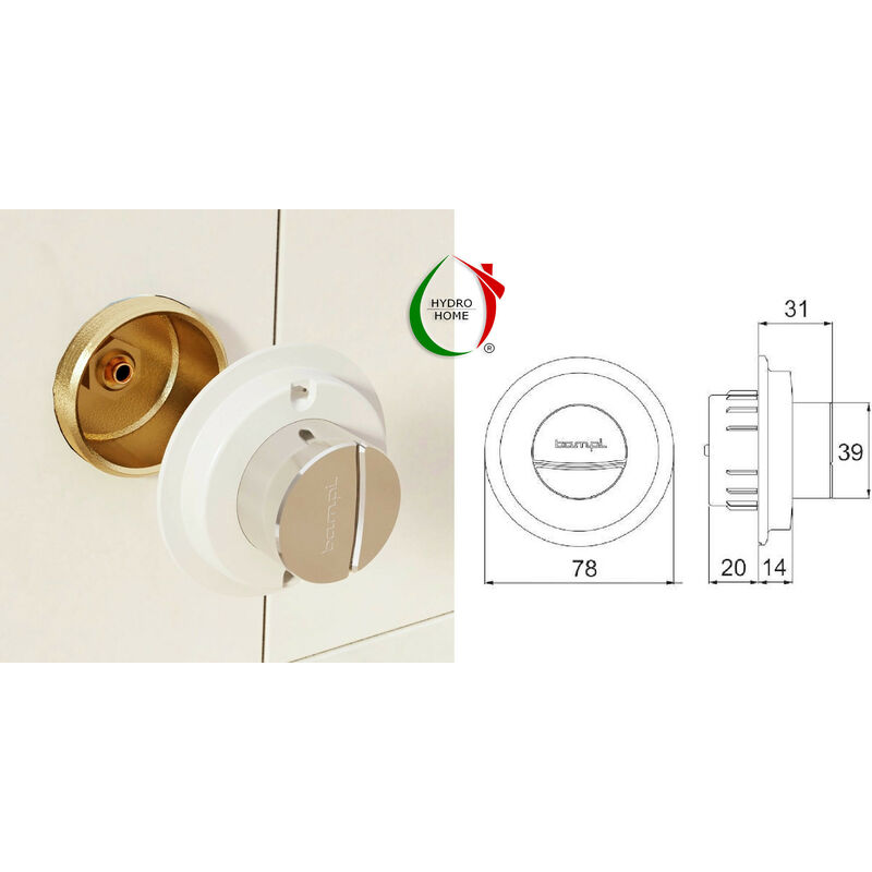 Wc - Rubinetto galleggiante sciacquone M3/8 laterale - SIAMP : 30