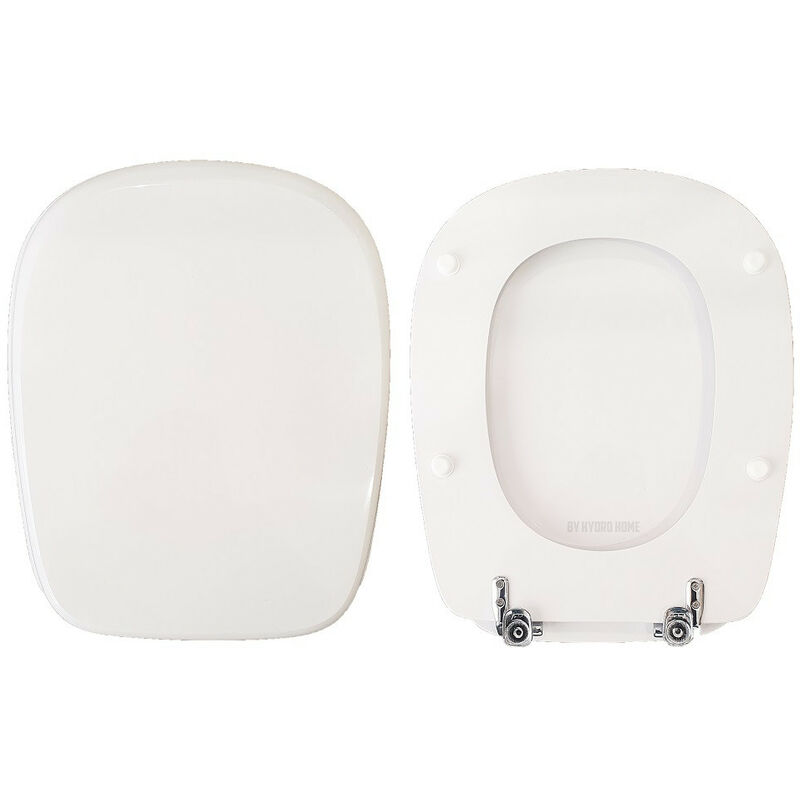 Il numero 1 del risparmio-COPRI WATER WC SOFT CLOSE BIANCO KIT DI MONTAGGIO  CON GANCI INOX EXTRA RESISTENTE CHIUSURA AMMORTIZZATA