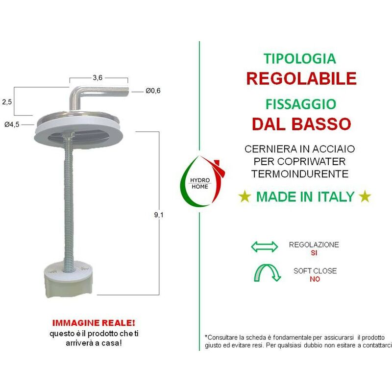 Vaso filomuro Royal con sedile frenato – nero o