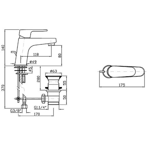 Miscelatore Lavabo serie Sun Zucchetti