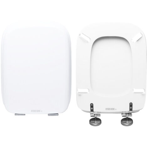 Copriwater Rettangolare Universale legno rivestito in resina poliestere Bianco