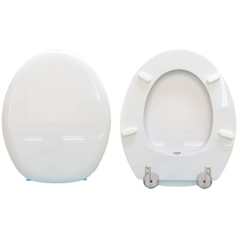 Copriwater Perla New Dolomite legno rivestito in resina poliestere bianco