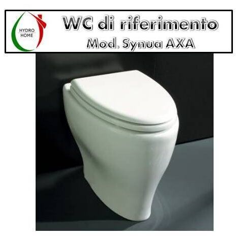 Copriwater Pegaso Hidra legno rivestito in resina poliestere bianco