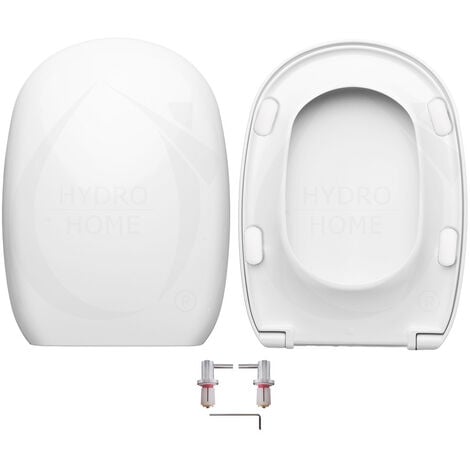 Tavoletta wc dedicata Dolomite Clodia in legno rivestito bianco con cerniere