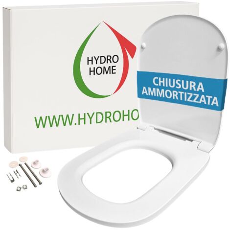 Copriwater Tesi Ideal Standard termoindurente bianco Sgancio Rapido CHIUSURA AMMORTIZZATA