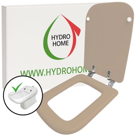 Copriwater Conca Ideal Standard legno rivestito resina poliestere come originale Visone