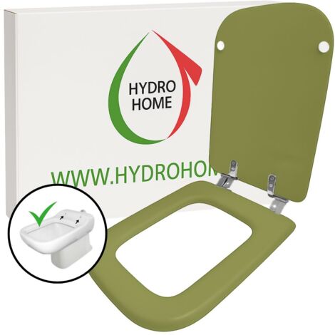 Copriwater Conca Ideal Standard legno rivestito resina poliestere come originale Verde Felce