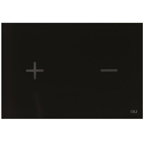 Placca doppio tasto in vetro Glassy Nera cassetta incasso Oli