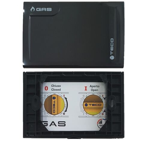 Placca di copertura valvola Gas Teco A01 Multicolore Nero lucido