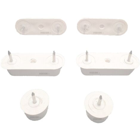 Kit 6 pezzi paracolpi PAR010 con chiodino bianchi in gomma per Copriwater sedile Wc (1/3)