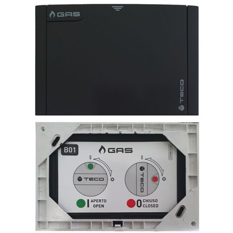 Placca di copertura valvola Gas Teco B01 Multicolore Nero Opaco