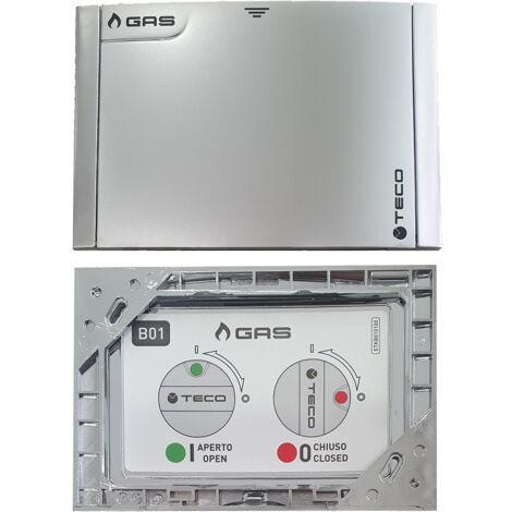 Placca di copertura valvola Gas Teco B01 Multicolore Cromo Satinato