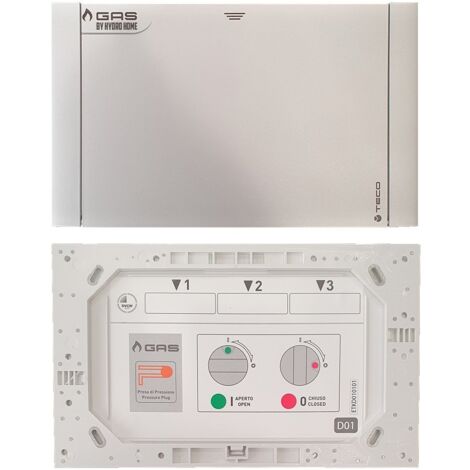 Placca di copertura valvola Gas Teco D01 Multicolore Cromo Satinato