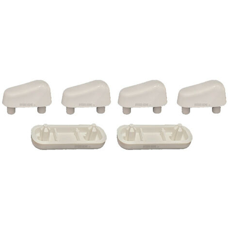 Kit 6 pezzi paracolpi PAR009 mix bianchi in plastica per Copriwater sedile  Wc