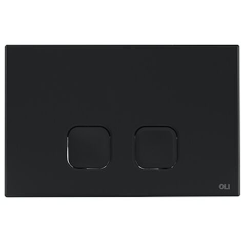 Placca cassetta wc Oli serie Plain in abs nero opaco con finitura soft touch