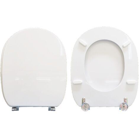 Copriwater Alba Vitruvit legno rivestito in resina poliestere bianco