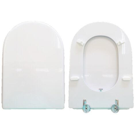 Copriwater Onda Hidra legno rivestito in resina poliestere bianco