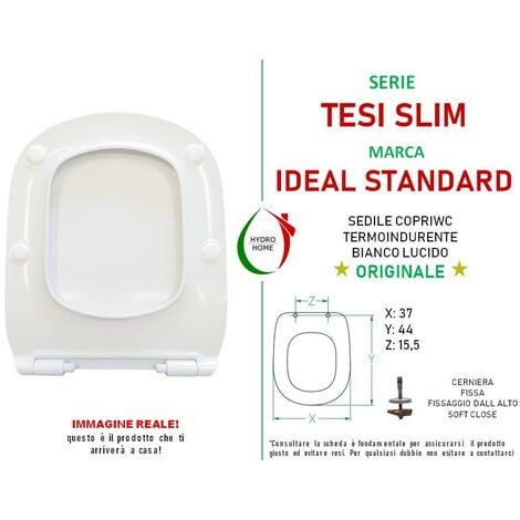 Copriwater Tesi Slim Ideal Standard termoindurente bianco Soft Close  Originale