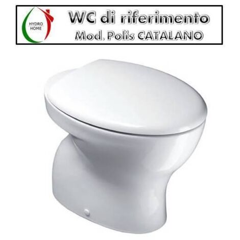 Copriwater Contea Axa legno rivestito in resina poliestere bianco