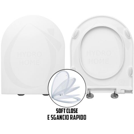 Copriwater Slim Ydra Pozzi Ginori termoindurente bianco Soft Close Sgancio Rapido (1/4)