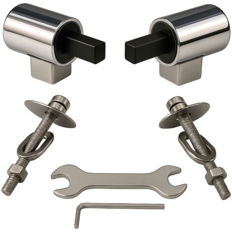 Cerniere fisse Soft Close fissaggio dall alto per copriwc termoindurente con tassello rettangolare