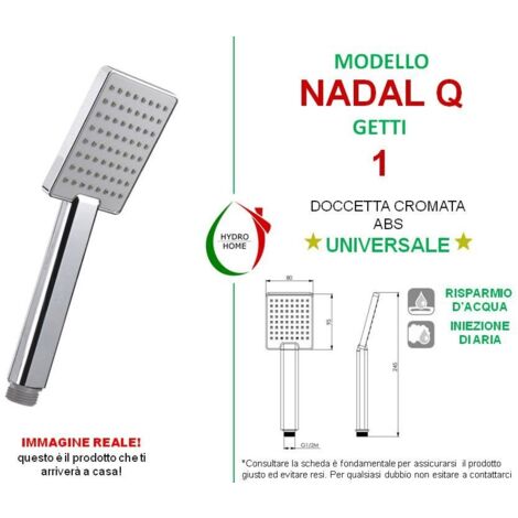 Doccetta Monogetto Per Doccia - Modello Cube - Sostituzione Facile E Rapida