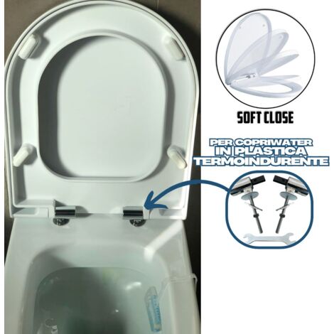 Copriwater compatibile con MODO G.S.I. fissaggio dall'alto termoindurente avvolgente bianco by HYDRO HOME