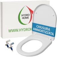 Copriwater Cristallo Dolomite termoindurente bianco CHIUSURA AMMORTIZZATA