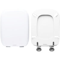 Copriwater Rettangolare Universale legno rivestito in resina poliestere Bianco