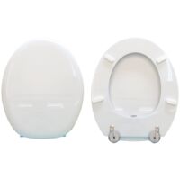 Copriwater Majorca Europa legno rivestito in resina poliestere bianco