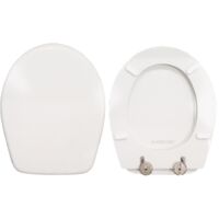 Copriwater Xes Galassia legno rivestito in resina poliestere bianco