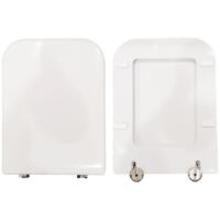 Copriwater Traccia G.S.I. legno rivestito in resina poliestere bianco