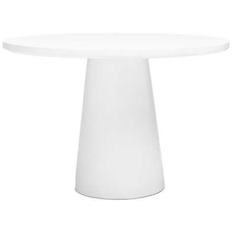Table à manger 4 personnes ronde en fibre de ciment - Blanc - DANLI