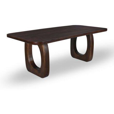 Table à manger en bois massif 200x100cm - Bois foncé - SINJAI
