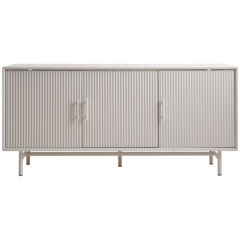 Buffet 3 portes en bois et métal L160cm - Grège - JURA (1/5)