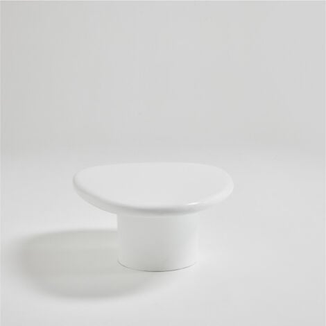 Table basse organique en fibre de ciment L80cm - Blanc - LUNA