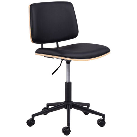 Chaise de bureau en simili - Noir - LYCOREA (1/5)