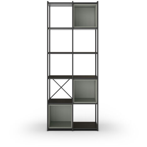Etagère en bois et métal 70,50x179cm - Vert - Phalor (1/5)