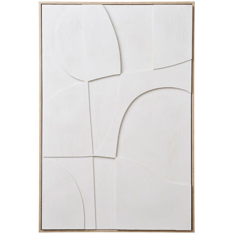 Tableau contemporain 60x90 cm en toile coton et médium – Motif 3D abstrait pour décoration intérieure moderne – House Nordic
