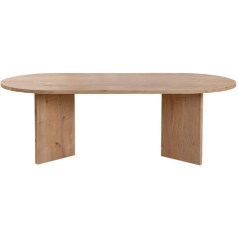 Drawer – Table basse ovale en bois mélaminé 119x60cm – Plateau épuré – Hauteur 40cm – Design scandinave moderne