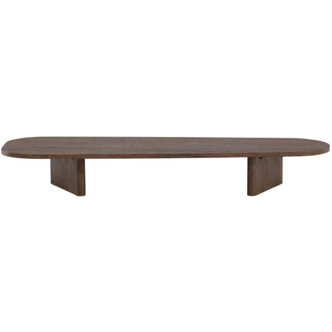 Table basse organique en bois 180x55cm- Moka - Gronvik (1/5)
