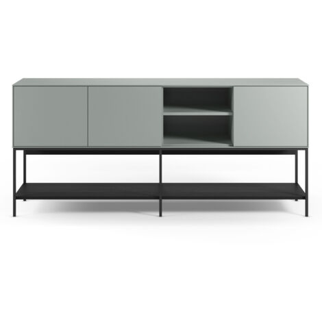 Buffet 3 portes en bois et métal L180cm - Vert amande - NOXA (1/4)