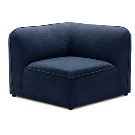 Angle réversible pour canapé modulable en tissu - Bleu marine - Noor (1/5)