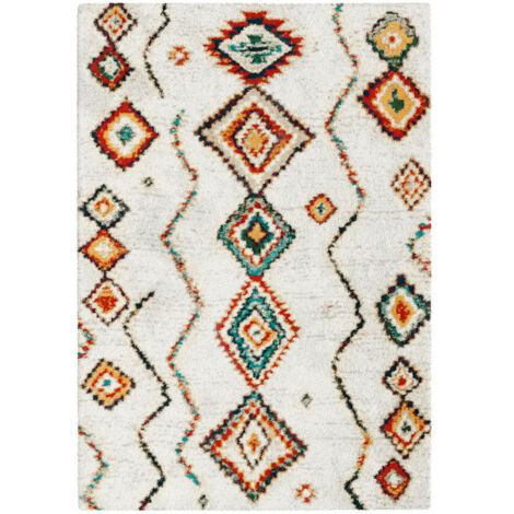 Tapis d'inspiration berbère à motif ethnique - 80x150cm - Zazy (1/5)