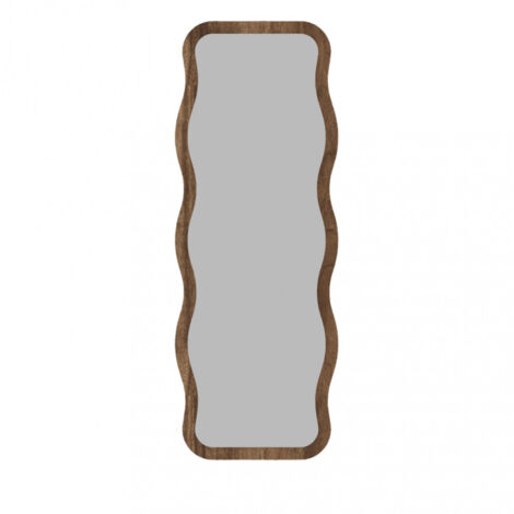 Drawer – Miroir sur pied 50x160cm – Bois foncé – Stabilité accrue pour usage intensif – Design bohème-chic