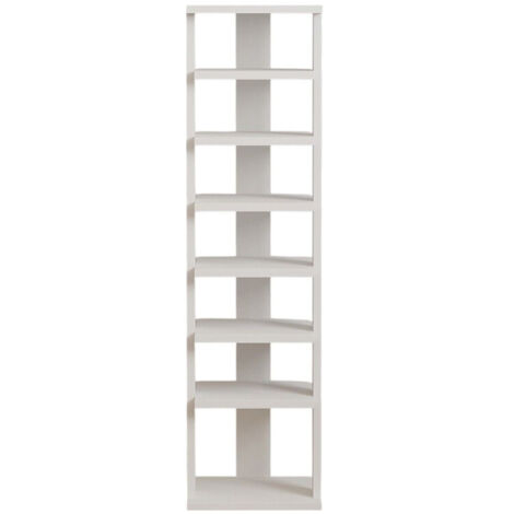 Étagère à chaussures en bois H110cm - Blanc - State (1/5)