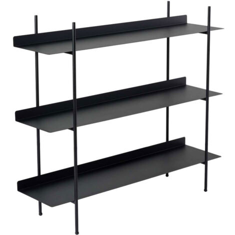 Étagère en métal L120cm - Noir - Luno (1/5)