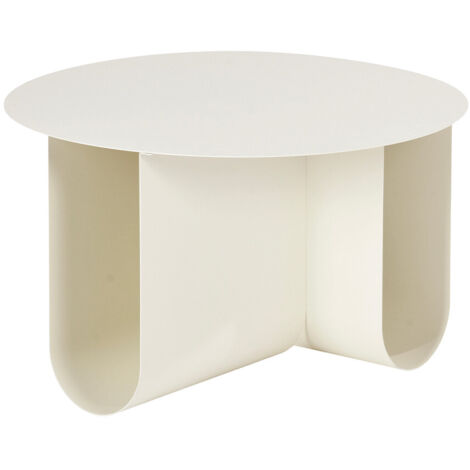 Table basse ronde en métal ø60cm - Beige - Blum