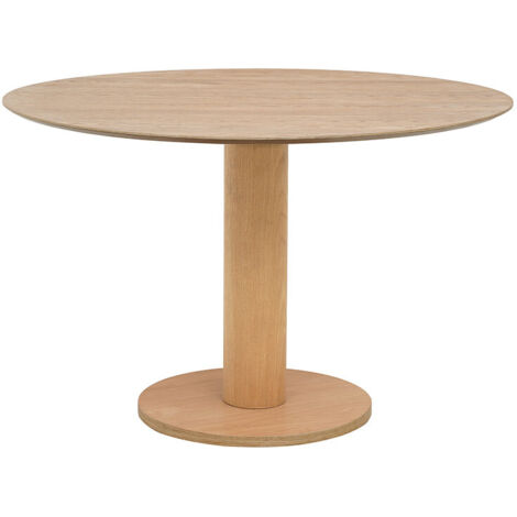 Table à manger 4 personnes ronde en bois ø100cm - Bois clair - Lisa (1/4)