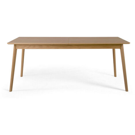 Table à manger extensible 8 à 12 personnes 180-230x80cm - Bois clair - SKOLL (1/5)